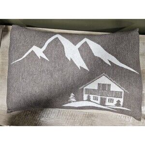 David Fussenegger Lumbar Pillow Alpine Chalet Lodge Snowy Winter Mountain Luxury